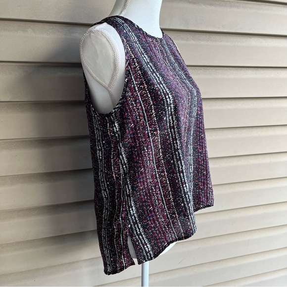 •Sophie Rue• Patterned Sleeveless High-Low Blouse - Size Medium - Picture 4 of 8